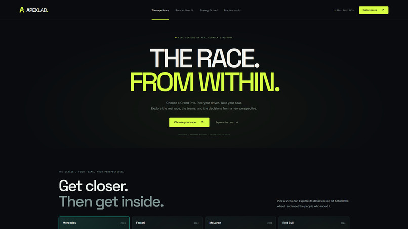 GridLens — 3D Race Replay & Strategy Studio – screenshot 1