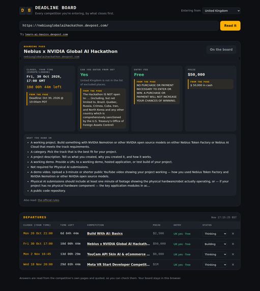Deadline Board – screenshot 2