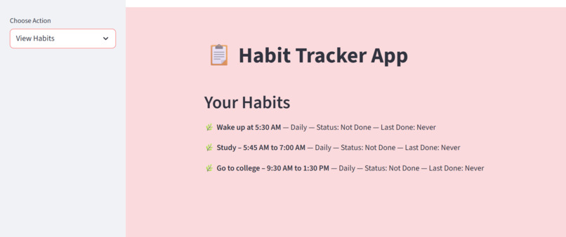 Habit Tracker – screenshot 1