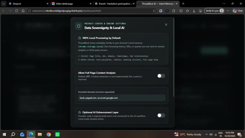 ThreadBack AI – screenshot 2