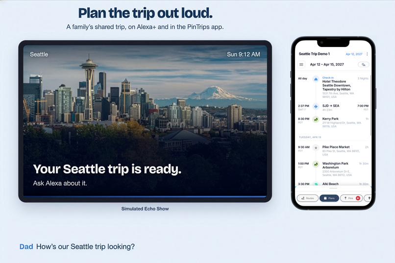 PinTrips: Collaborative Travel Planning for Alexa+ – screenshot 1