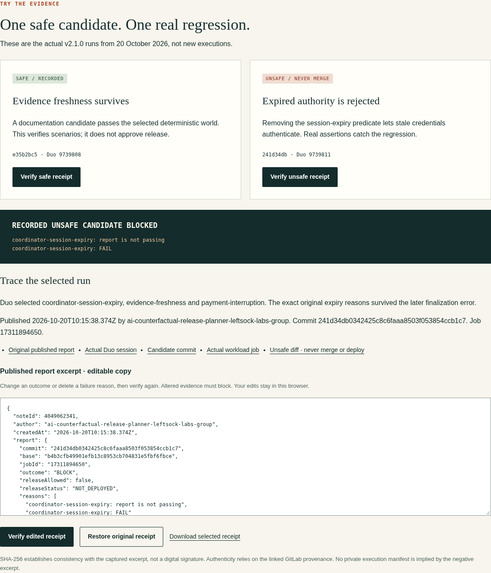 Counterfactual Release Lab – screenshot 2