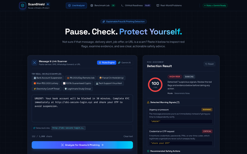 ScamShield AI — Pause. Check. Protect. – screenshot 6