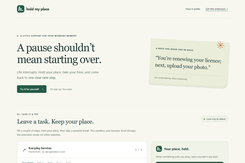 Hold My Place – screenshot 2