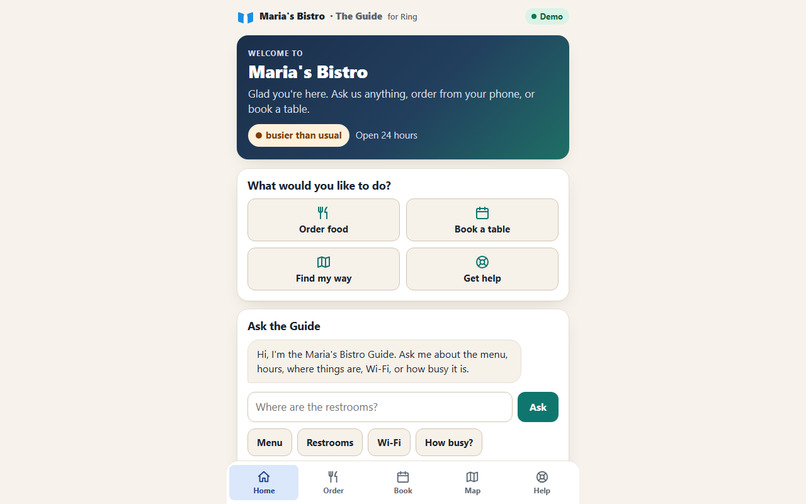 The Guide for Ring: your venue greets every guest – screenshot 2