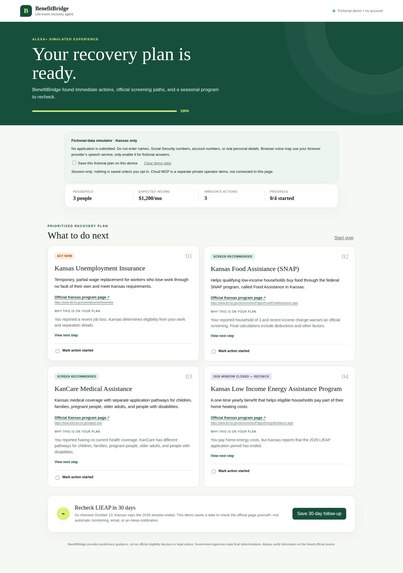 Benefit Bridge – screenshot 1