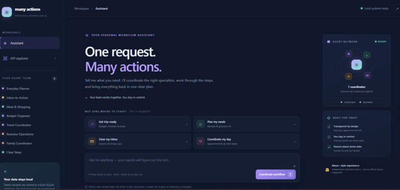 One Request, Many Actions — An Agentic Workflow Assistant – screenshot 7