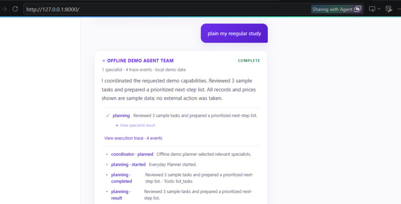 One Request, Many Actions — An Agentic Workflow Assistant – screenshot 8