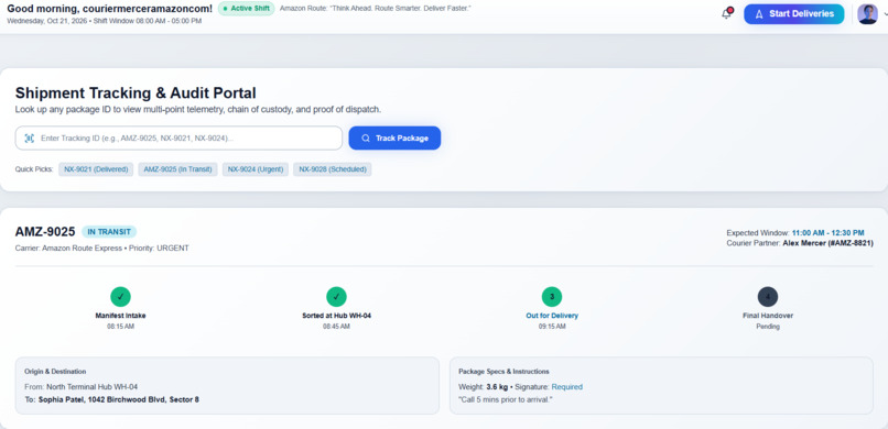 Amazon Route – AI-Powered Smart Logistics – screenshot 7