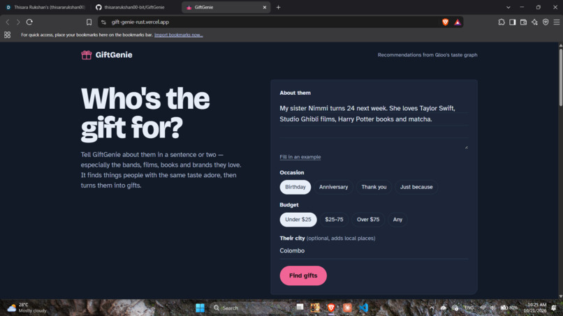 GiftGenie – screenshot 1