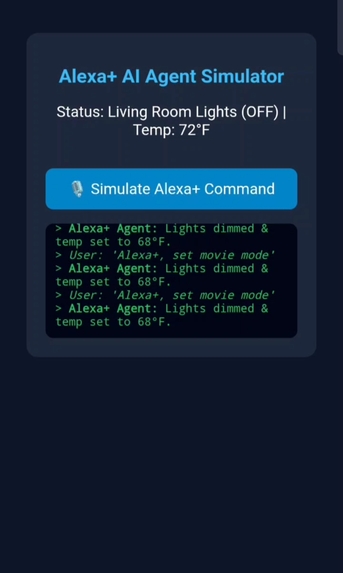 Alexa+ Smart Home Agent Simulator – screenshot 1