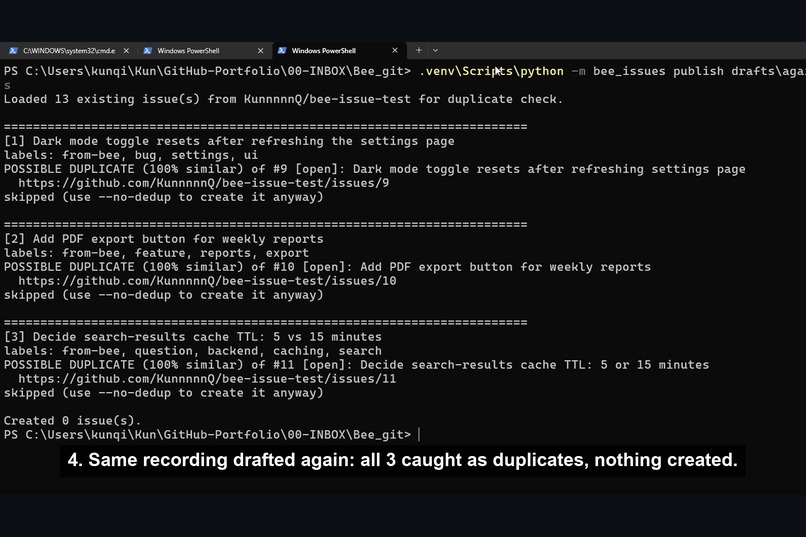 bee-issue-drafter – screenshot 4
