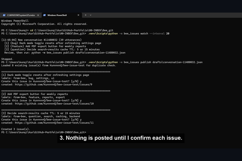 bee-issue-drafter – screenshot 3