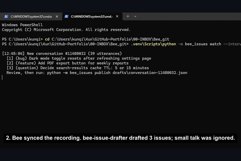 bee-issue-drafter – screenshot 2