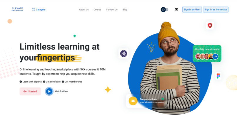 Learning Management System – screenshot 1