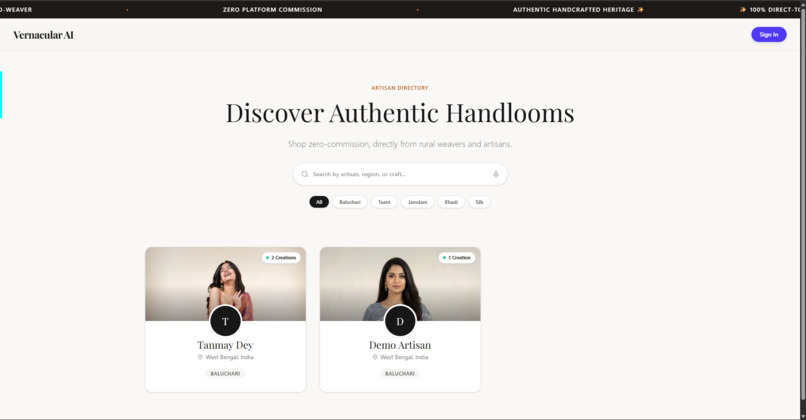 Vernacular AI – screenshot 1