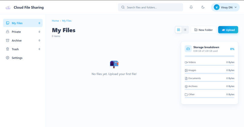 Cloud File Sharing  – screenshot 1