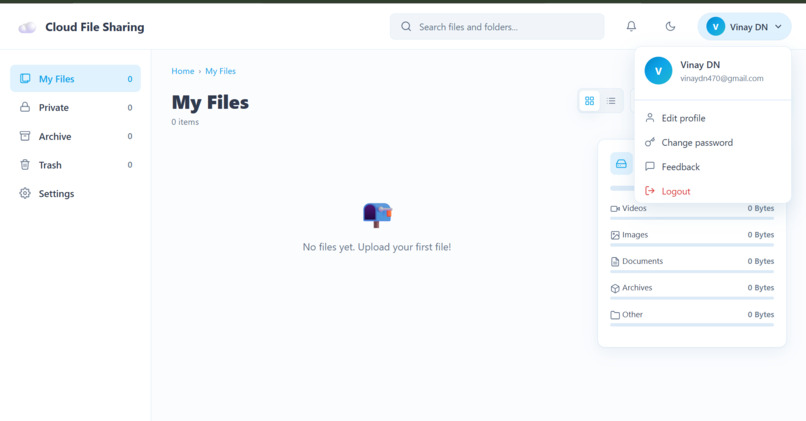 Cloud File Sharing  – screenshot 3