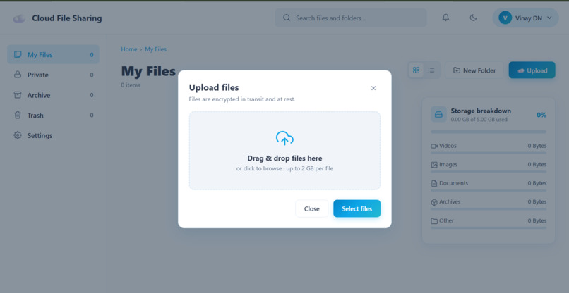 Cloud File Sharing  – screenshot 6