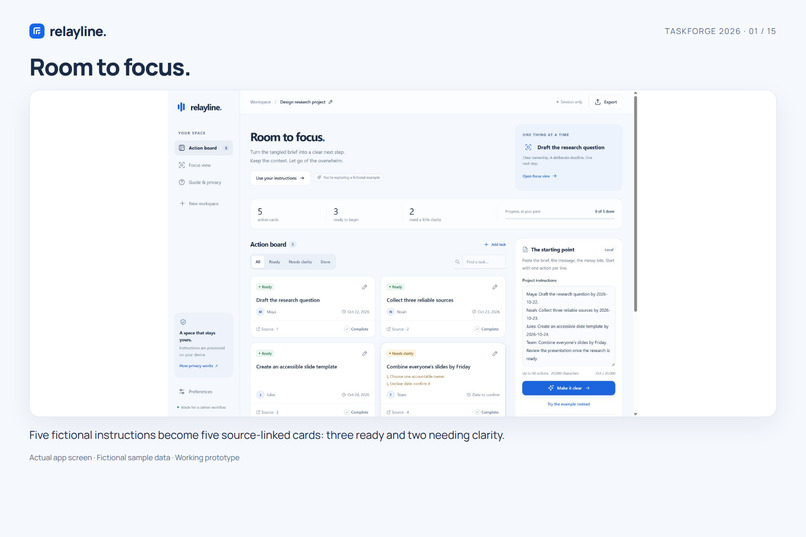 Relayline — Room to focus – screenshot 1