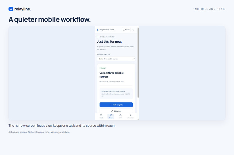 Relayline — Room to focus – screenshot 2