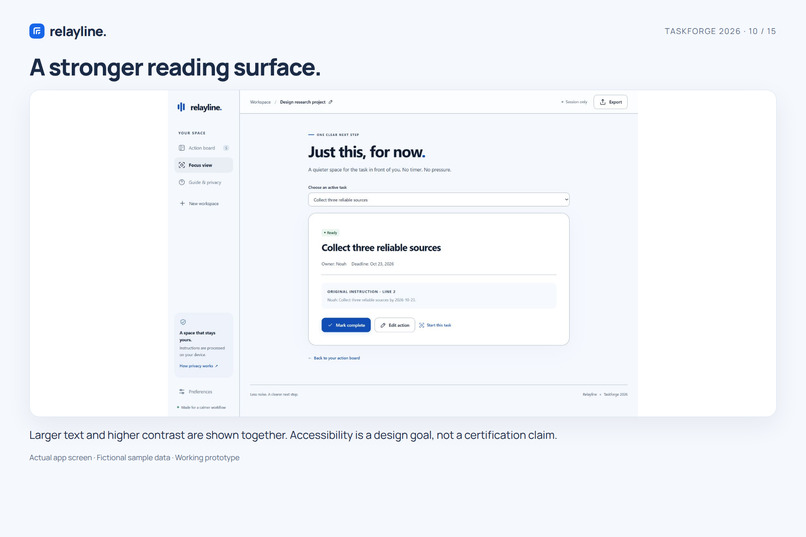 Relayline — Room to focus – screenshot 3