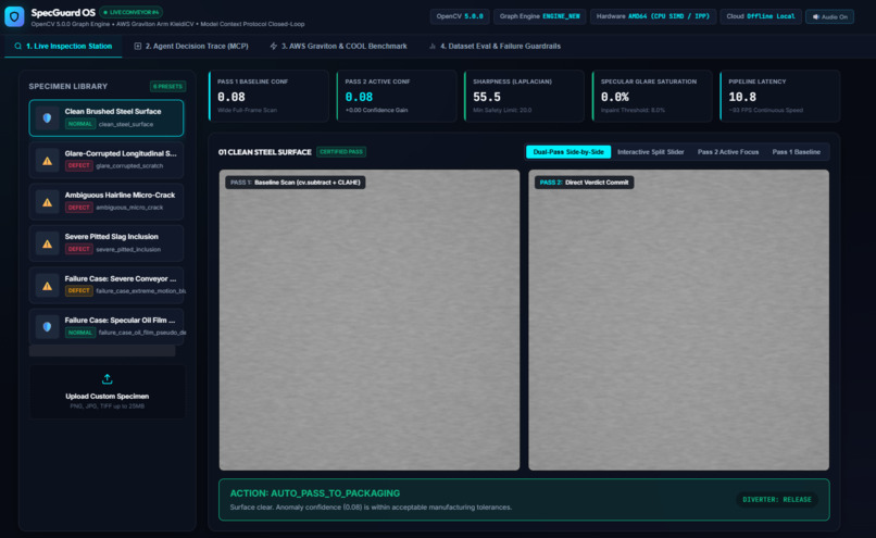 SpecGuard: Active-Perception Surface Defect Inspector – screenshot 1