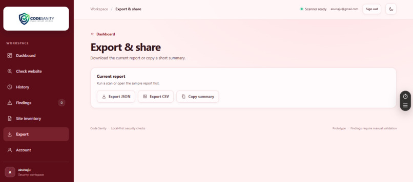 Code Sanity – screenshot 2