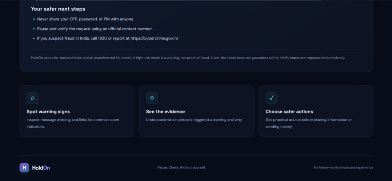 HoldOn — Your Digital Safety Assistant – screenshot 1