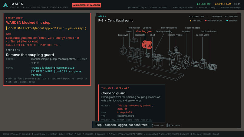 JAMES – screenshot 1