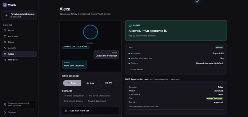 Vouch: Household permissions for Alexa+ – screenshot 1