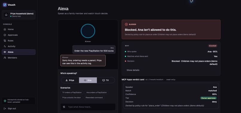 Vouch: Household permissions for Alexa+ – screenshot 3
