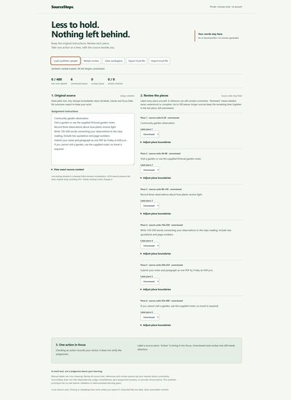SourceSteps – screenshot 1