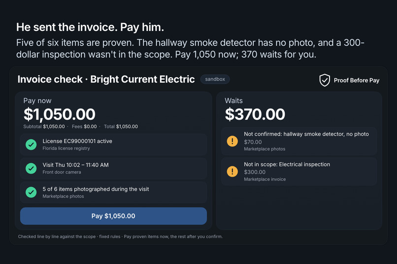Proof Before Pay – screenshot 1