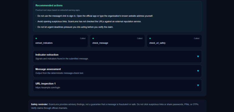 ScamLens — AI-Powered Scam Investigation – screenshot 1