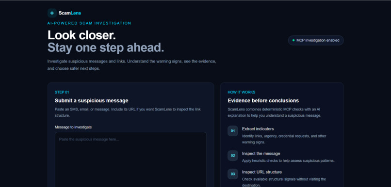 ScamLens — AI-Powered Scam Investigation – screenshot 3
