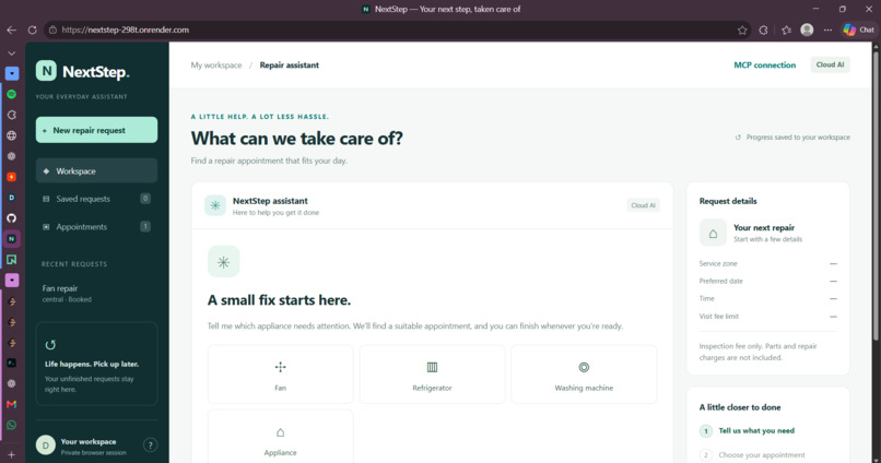 NextStep – screenshot 1