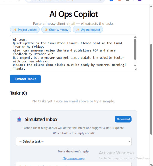 AI Ops Copilot – screenshot 2