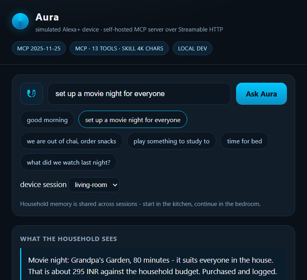 Aura — re-plans, remembers, and asks before it spends – screenshot 1
