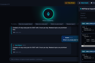 Cram — Voice Exam Coach for Alexa+ (MCP Server & Simulator)
