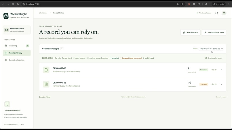 ReceiveRight – screenshot 2