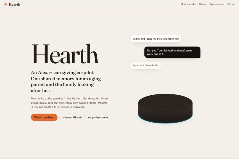 Hearth: an Alexa+ caregiving co-pilot – screenshot 3