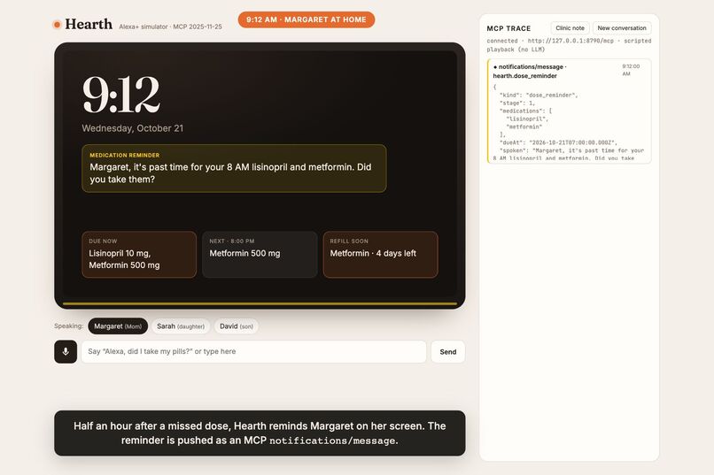 Hearth: an Alexa+ caregiving co-pilot – screenshot 4