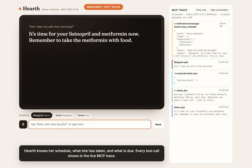 Hearth: an Alexa+ caregiving co-pilot – screenshot 5