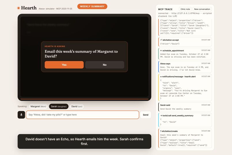 Hearth: an Alexa+ caregiving co-pilot – screenshot 8