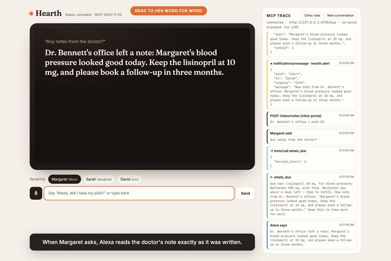 Hearth: an Alexa+ caregiving co-pilot – screenshot 10