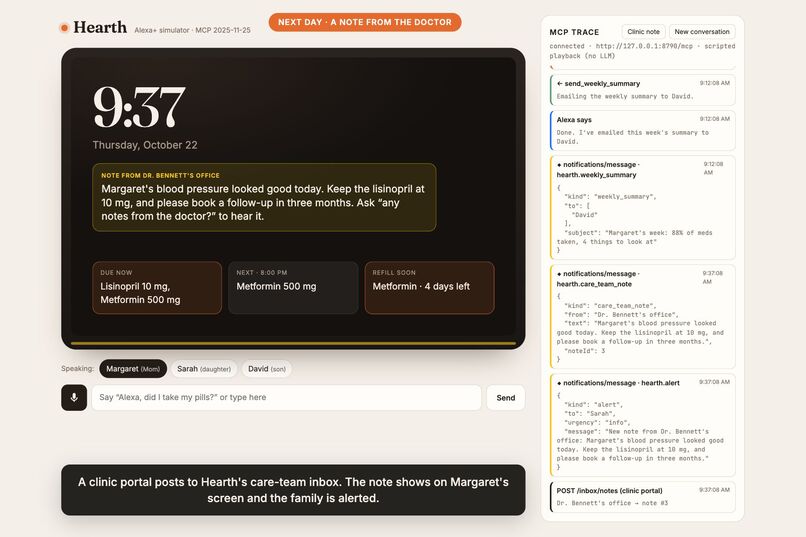 Hearth: an Alexa+ caregiving co-pilot – screenshot 15