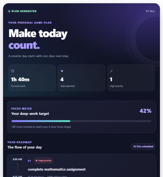 DayWise – AI-Powered Smart Daily Planner – screenshot 5