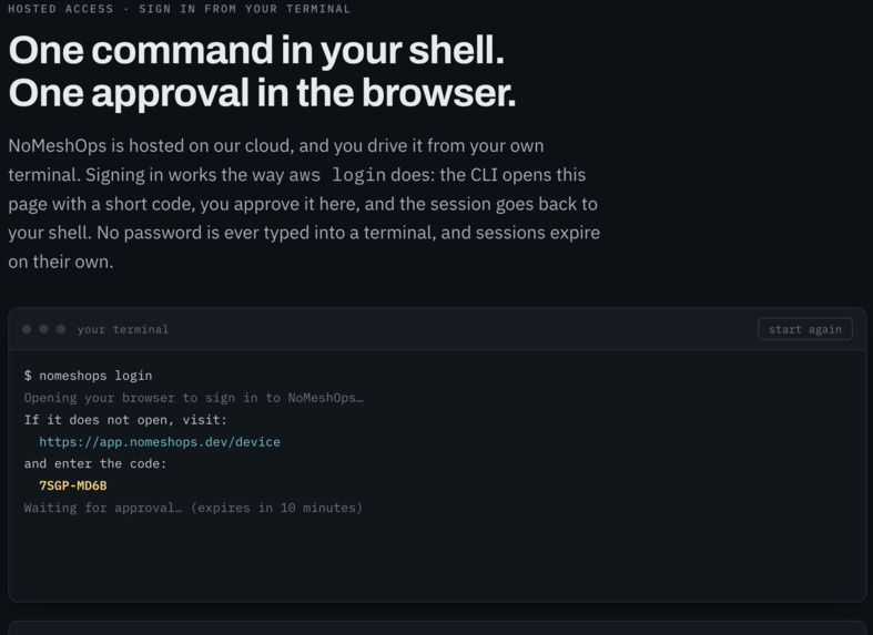 NoMeshOps — self-healing deployment agent – screenshot 3