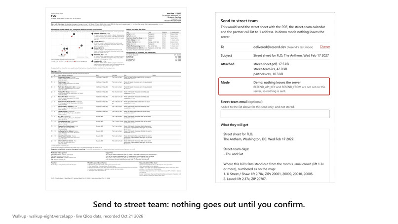 Walkup: Fill the room, not the feed – screenshot 4